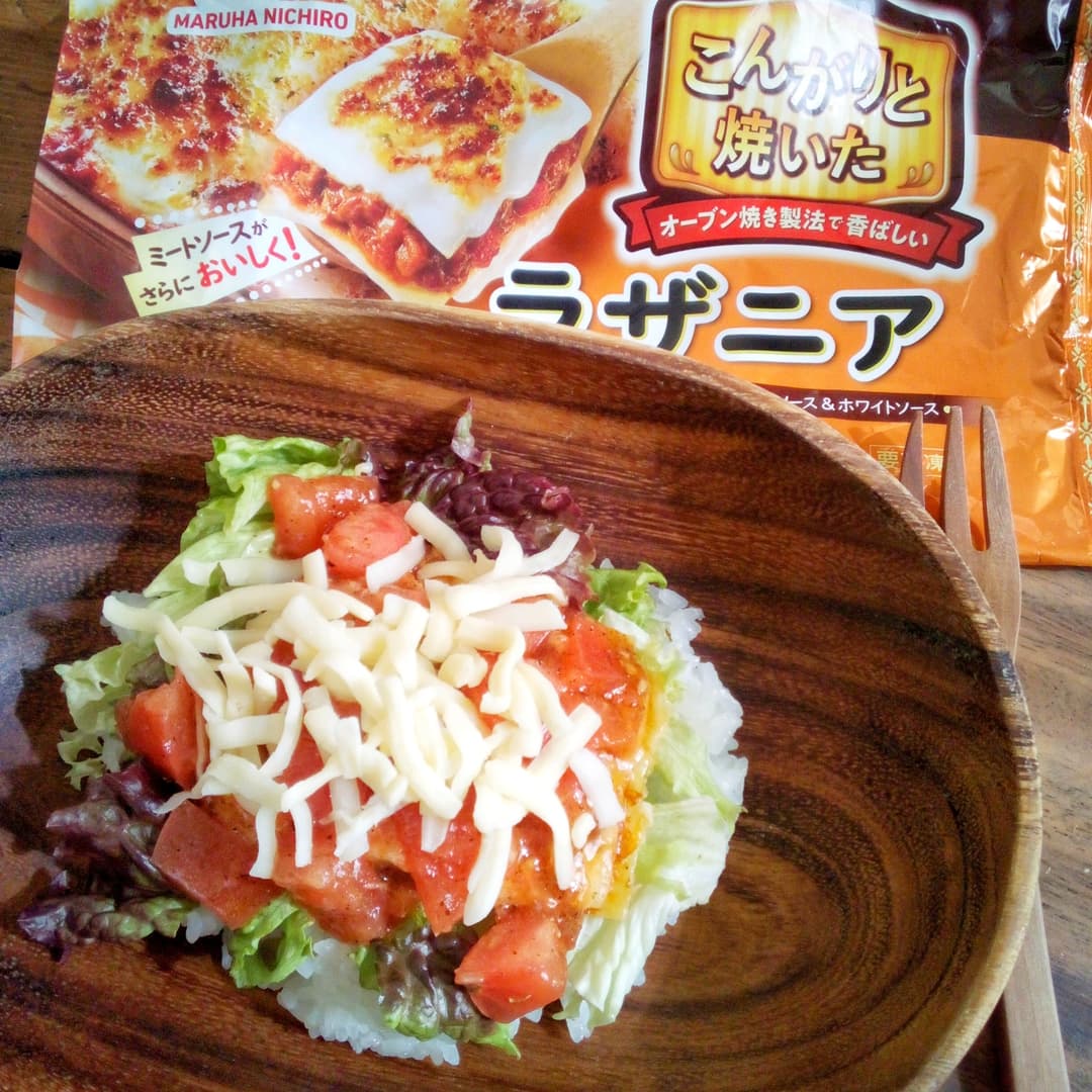 ラザニアタコライスの完成写真