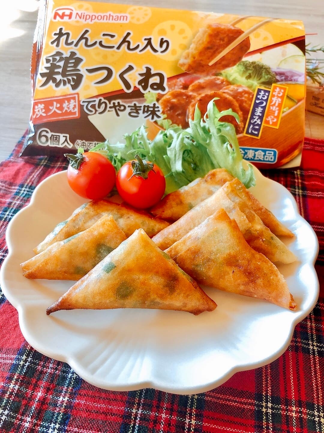 つくねとニラの三角揚げの完成写真