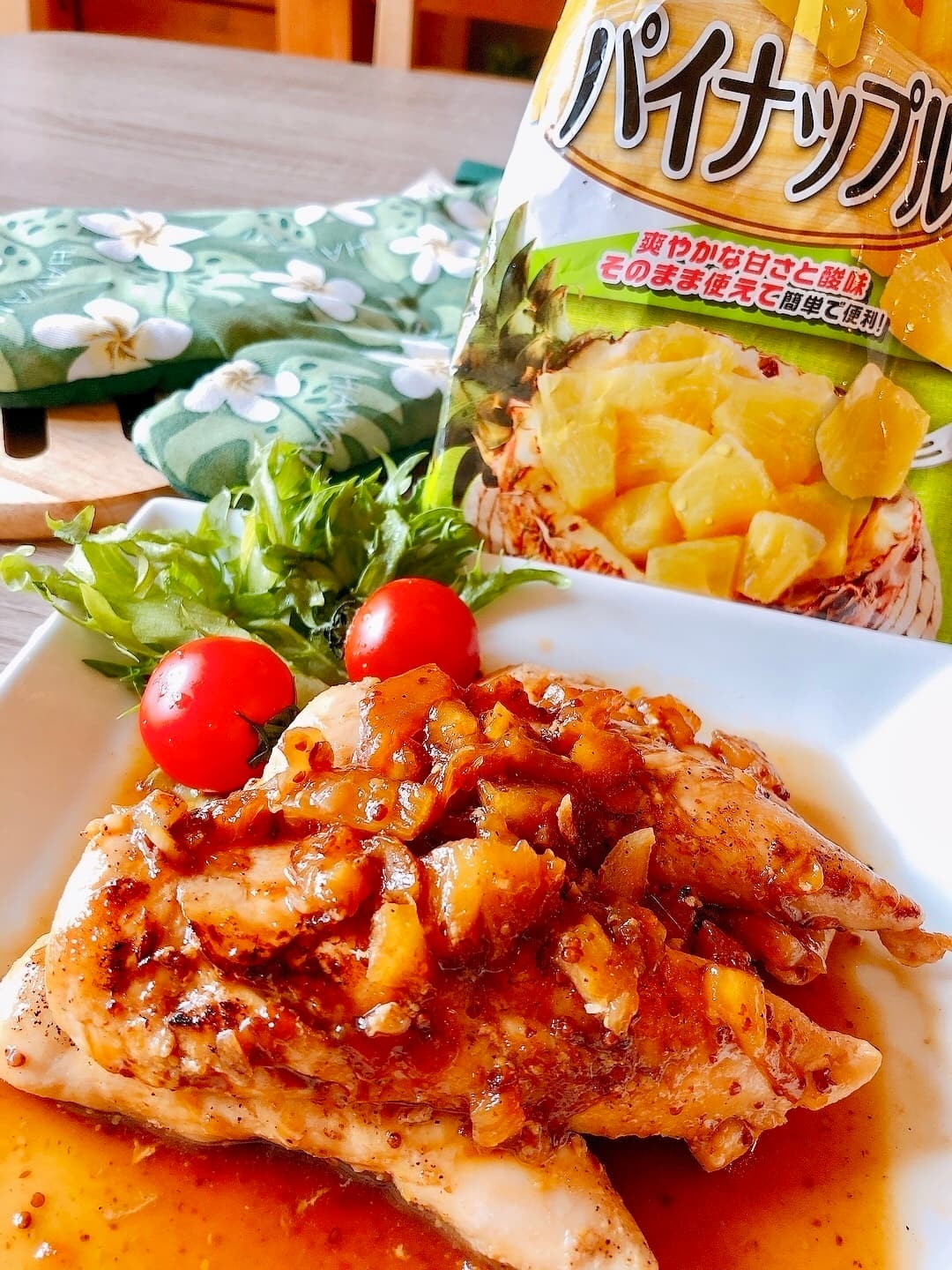 パイナップルチキンの完成写真