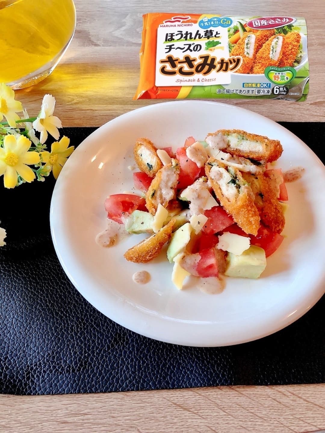 ささみチーズフライのイタリアンサラダの完成写真