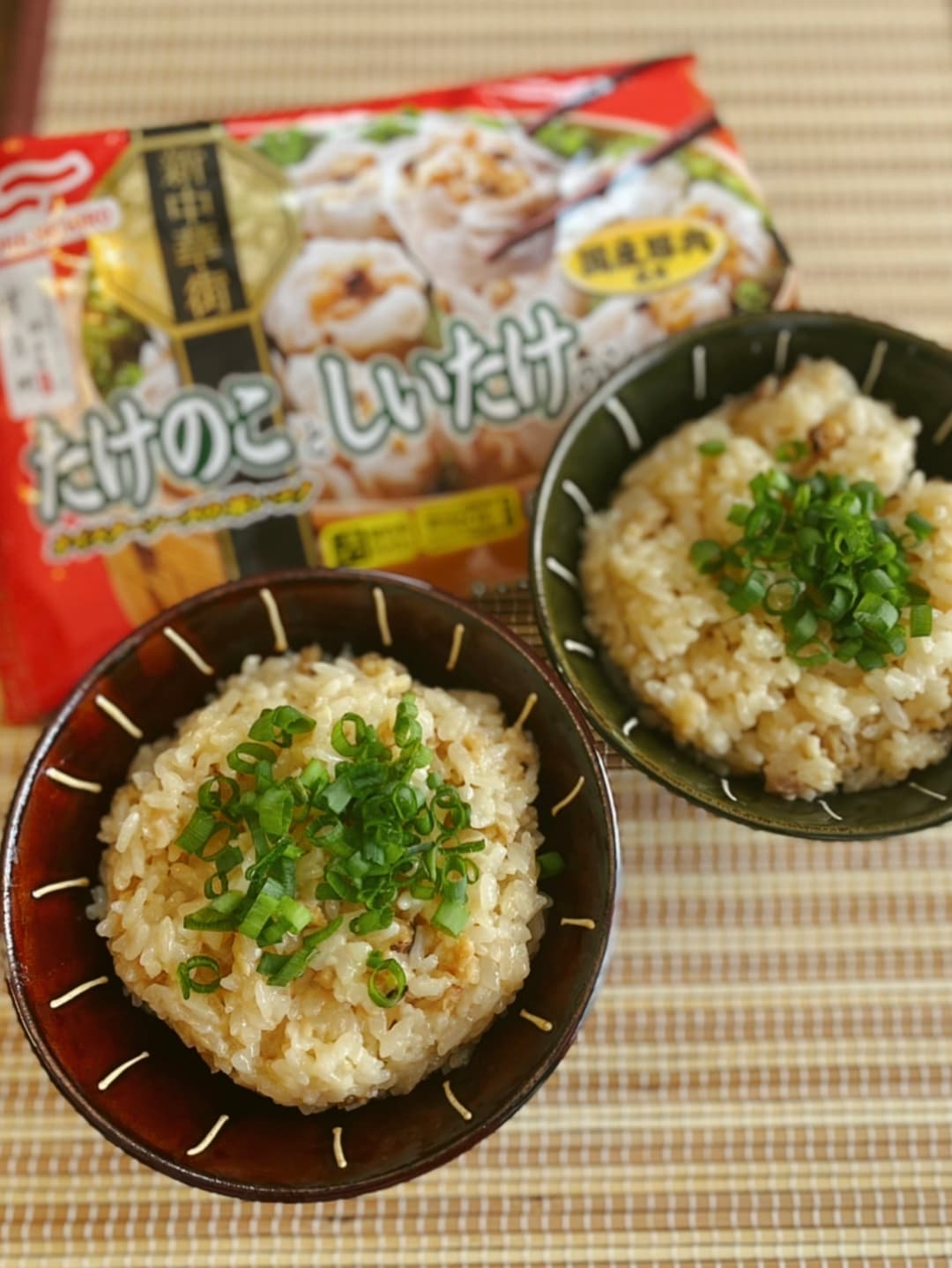 筍と椎茸のおこわの完成写真