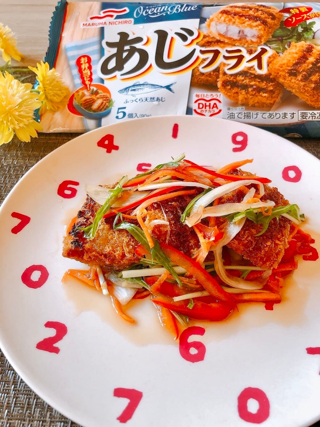 あじフライの南蛮漬の完成写真