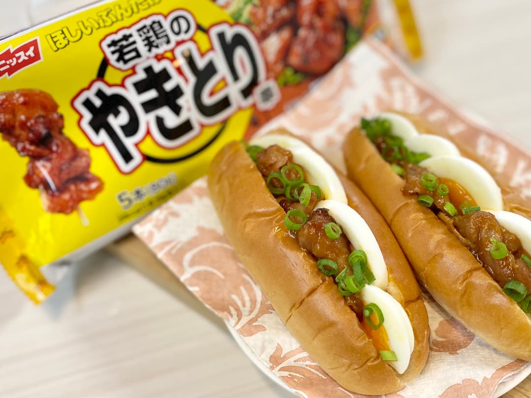 やきとりゆで卵ミニドッグの完成写真