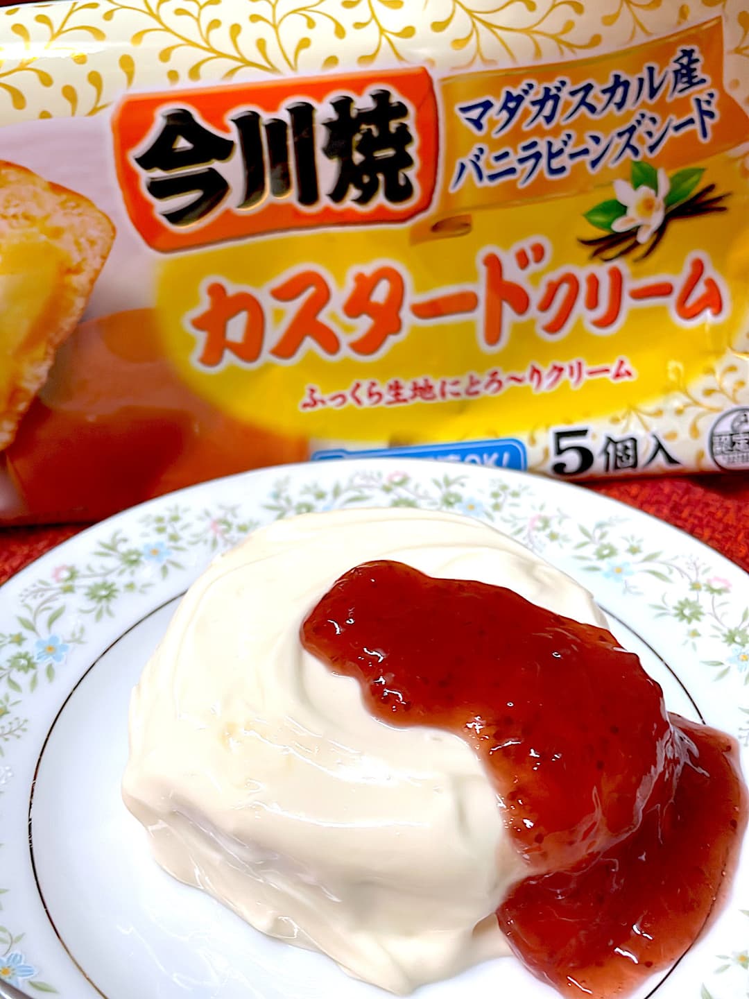 いちごレアチーズケーキの完成写真