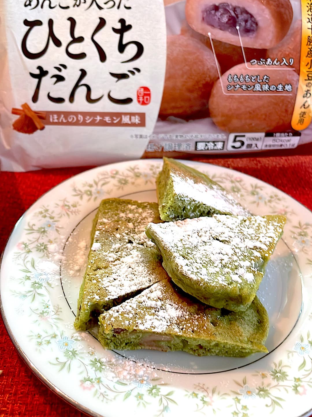もちもち抹茶パンケーキの完成写真