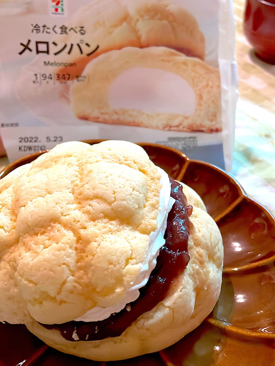 あん生メロンパンアイスの完成写真