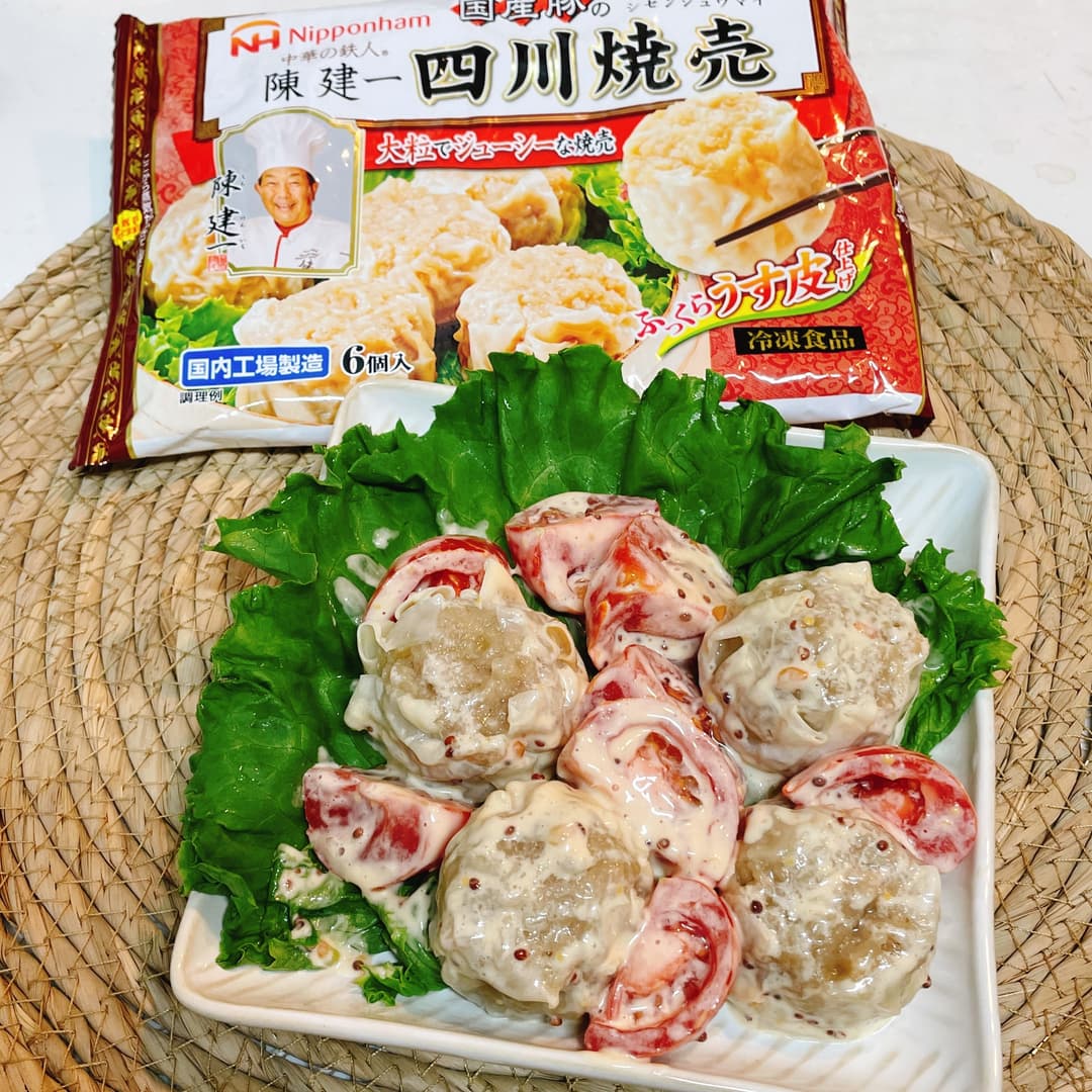 四川焼売のハニーマスタード和えの完成写真