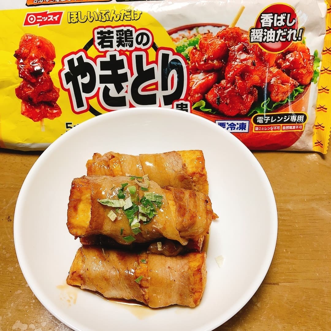 肉巻き厚揚げの完成写真
