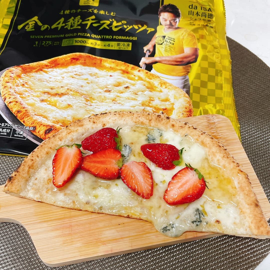 金の4種チーズデザートピッツァの完成写真