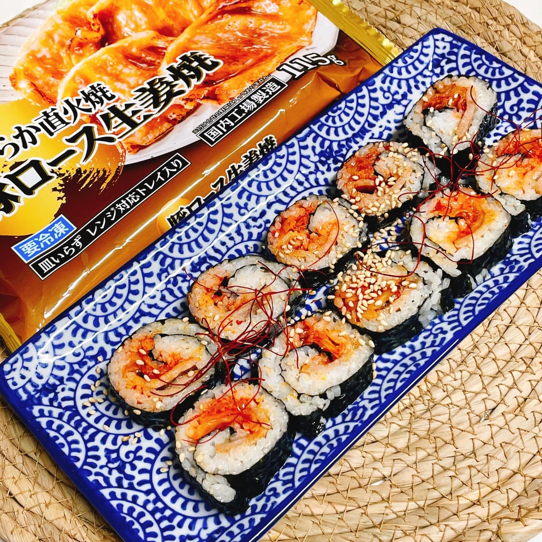 豚ロース生姜焼のキムチキンパの完成写真