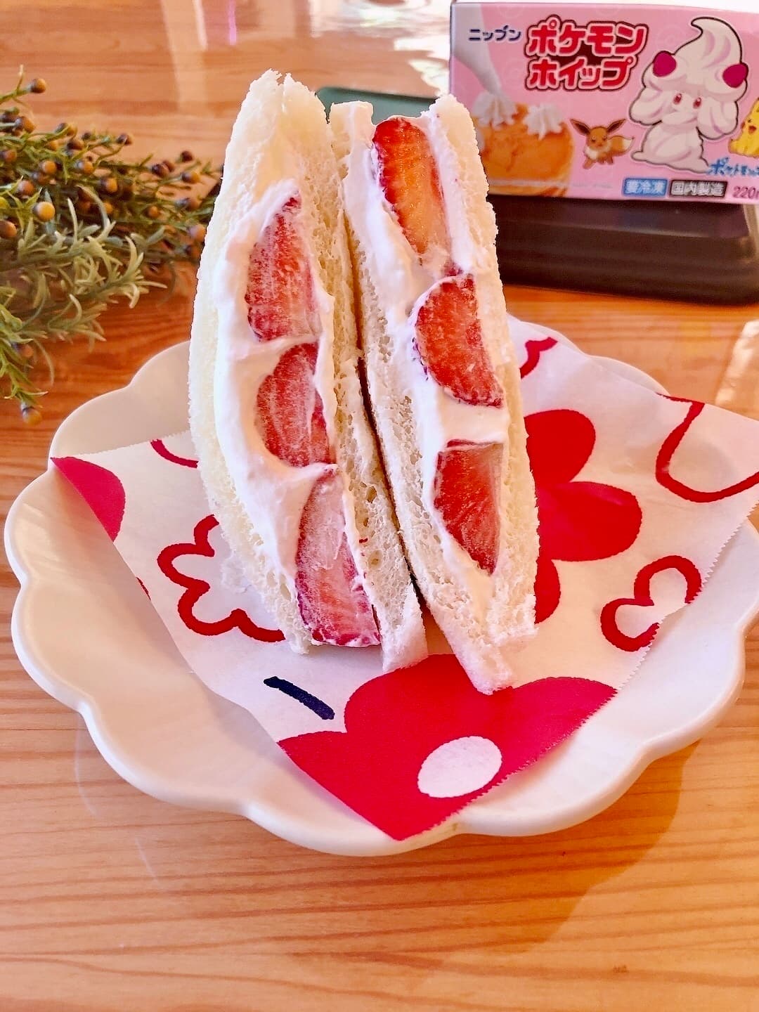 いちごのホイップサンドイッチの完成写真