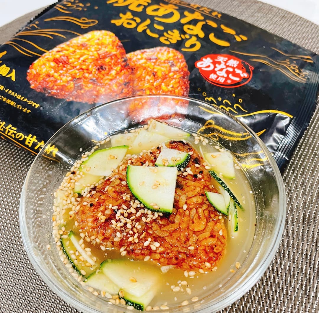 焼あなごとズッキーニの冷や汁の完成写真