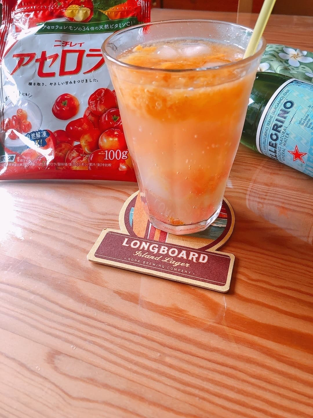 アセロラスパークリングの完成写真