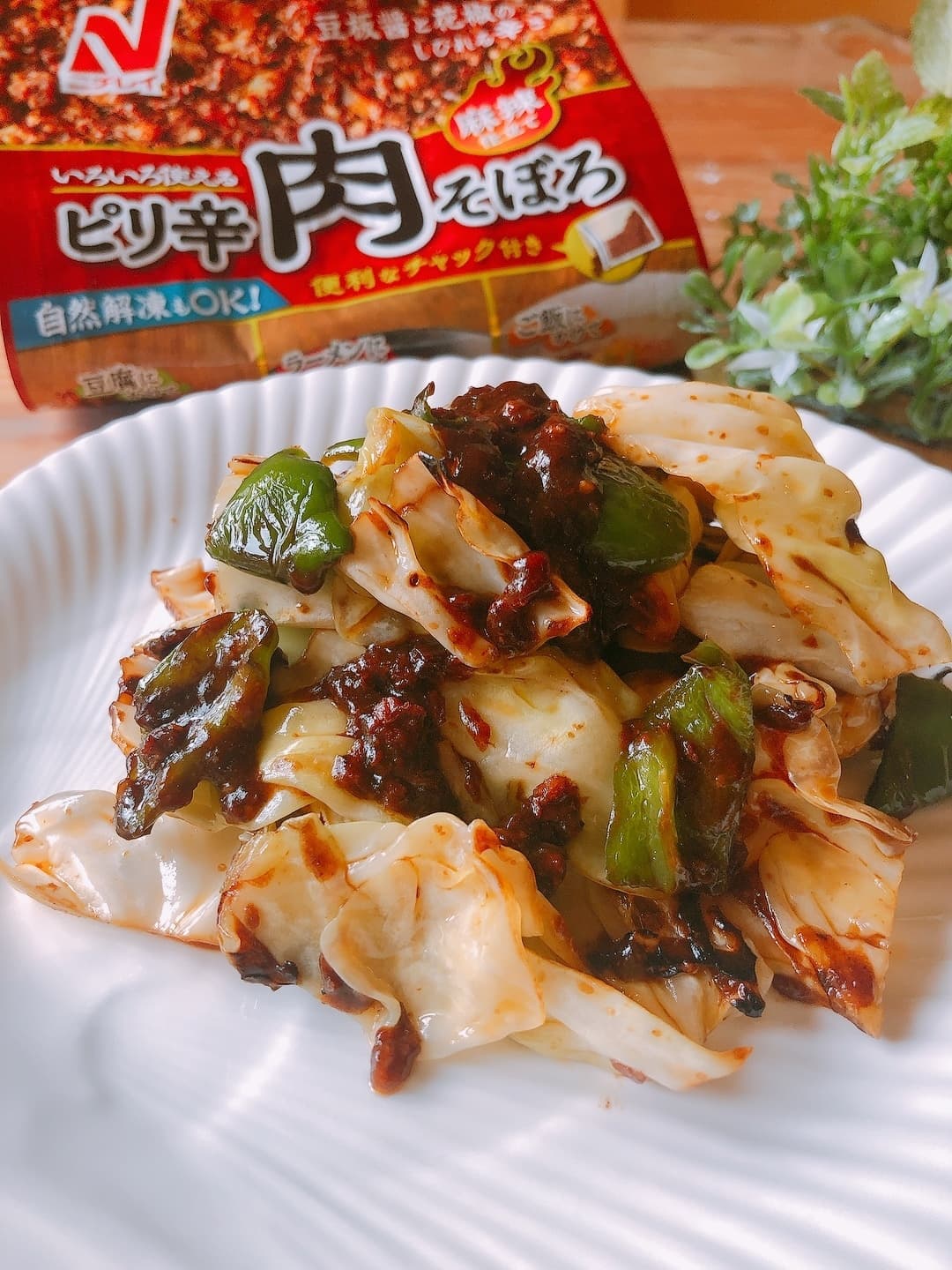 肉そぼろ回鍋肉の完成写真
