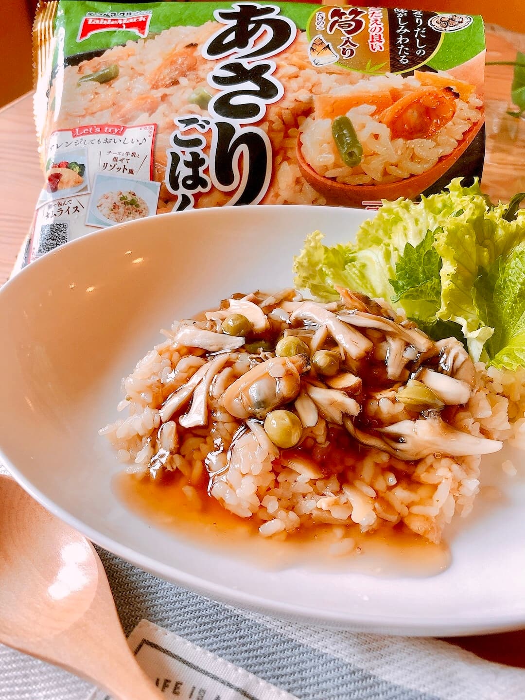 あさりごはんのきのこあんかけの完成写真