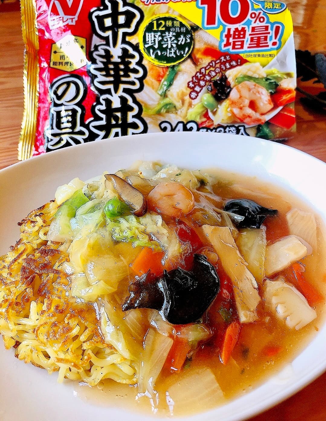 具がたっぷりあんかけ焼きそばの完成写真