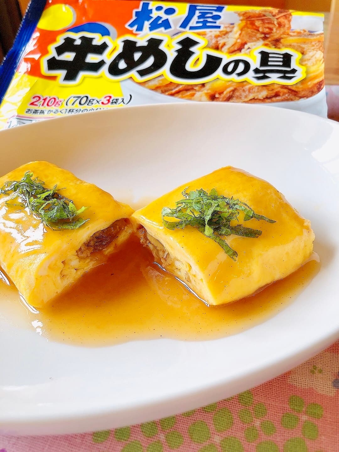 牛めし卵焼きあんかけの完成写真