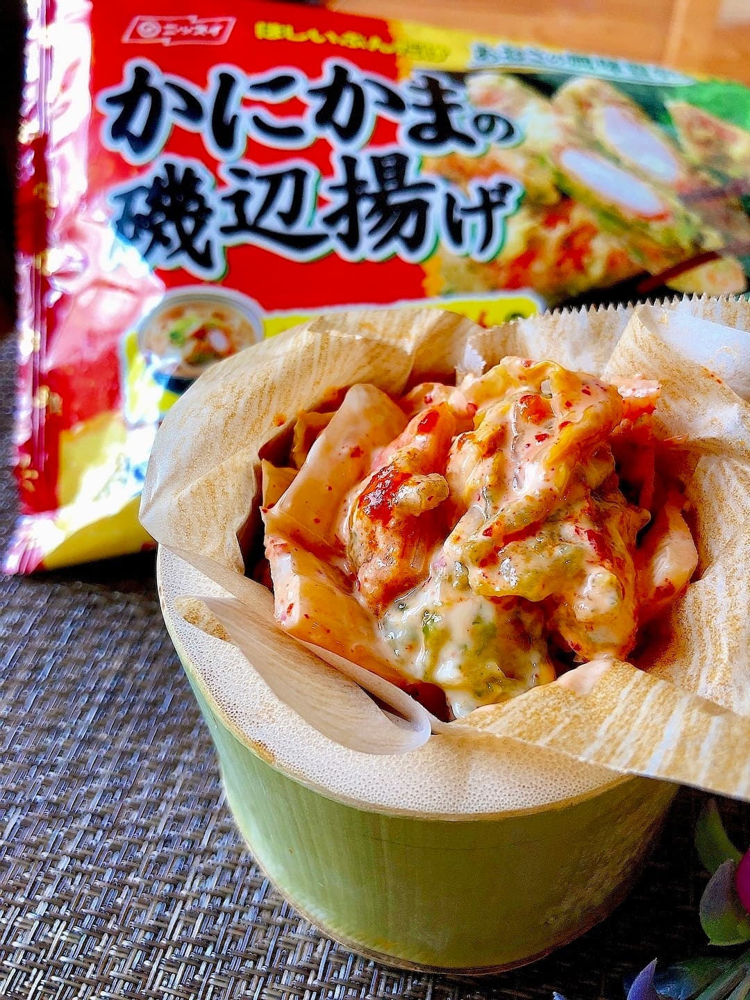 かにかまとキムチのマヨネーズ和えの完成写真