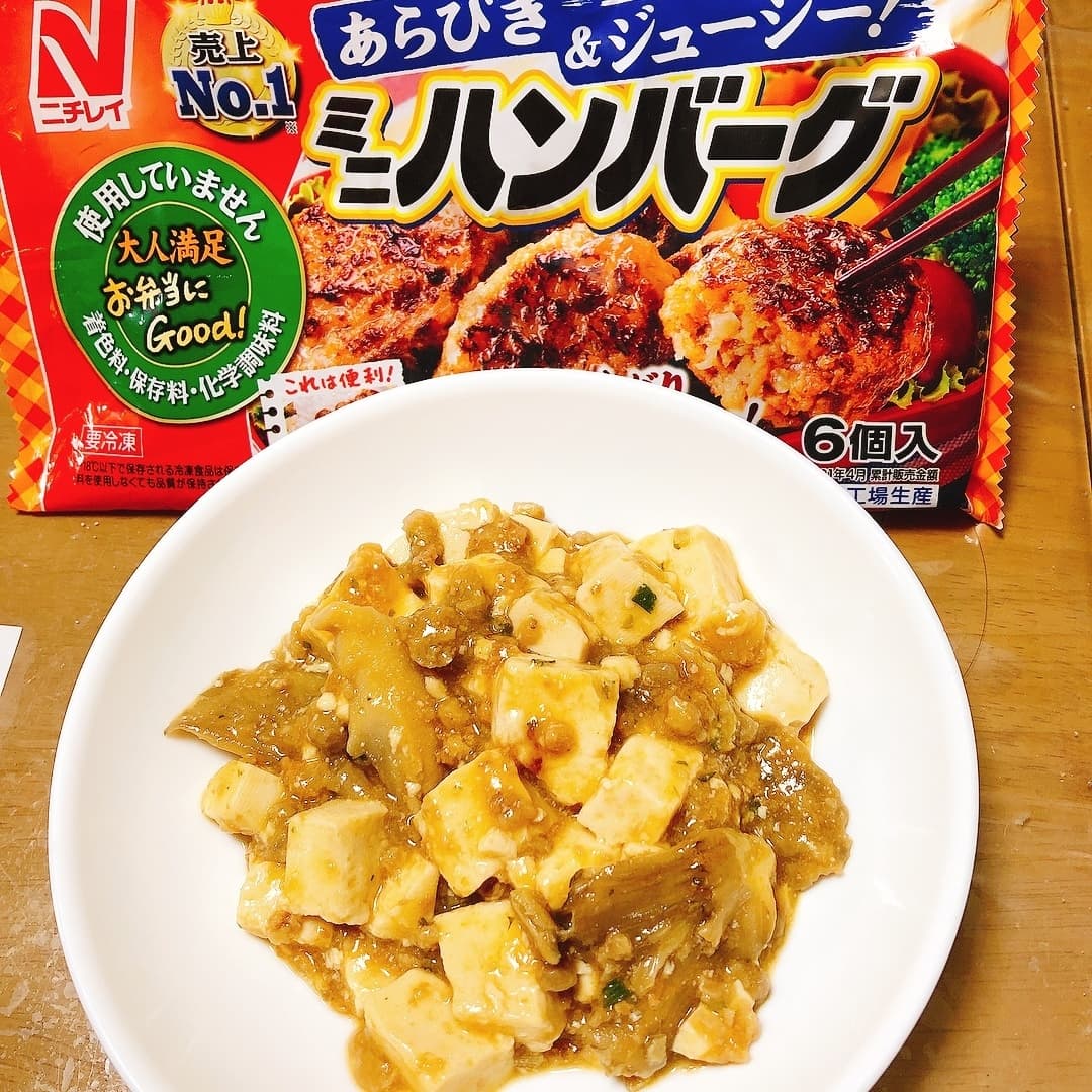 ハンバーグ麻婆の完成写真