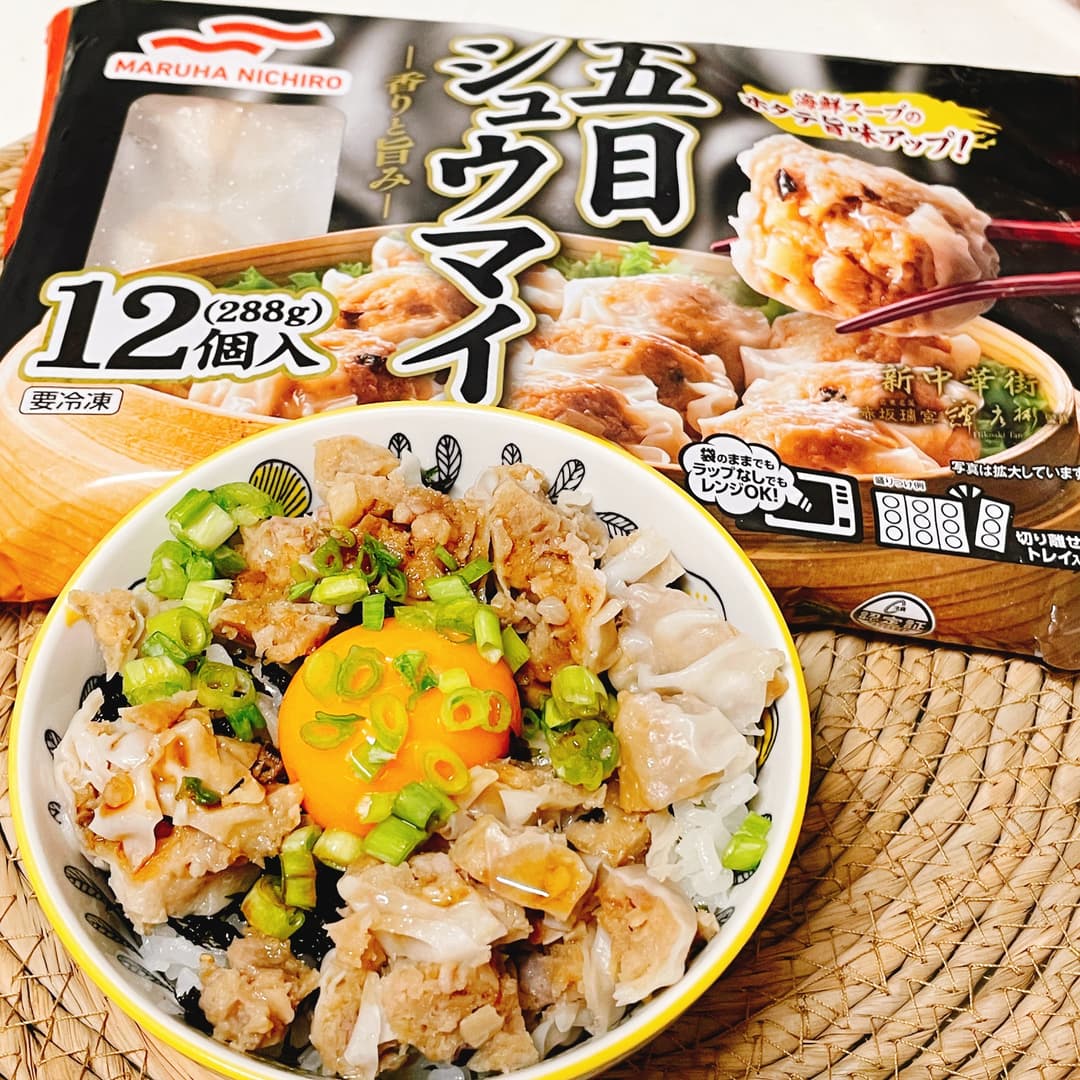 五目シュウマイたまごかけ丼の完成写真