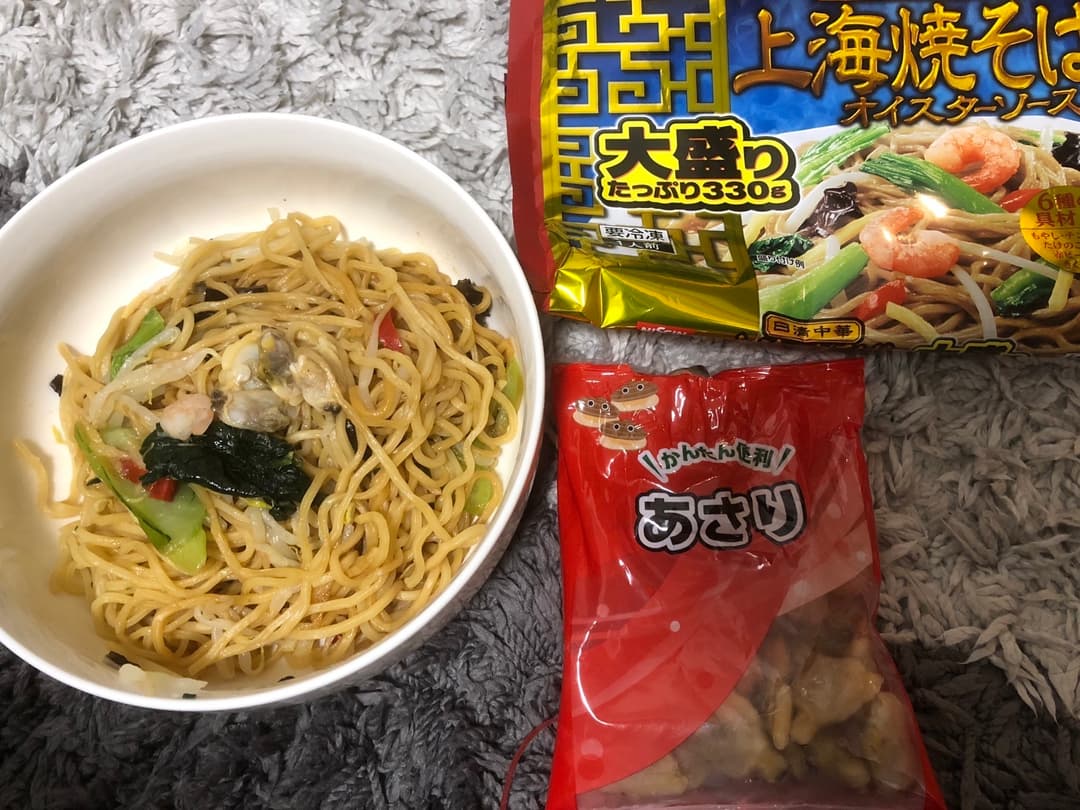 超簡単！あさり入り上海焼きそばの完成写真