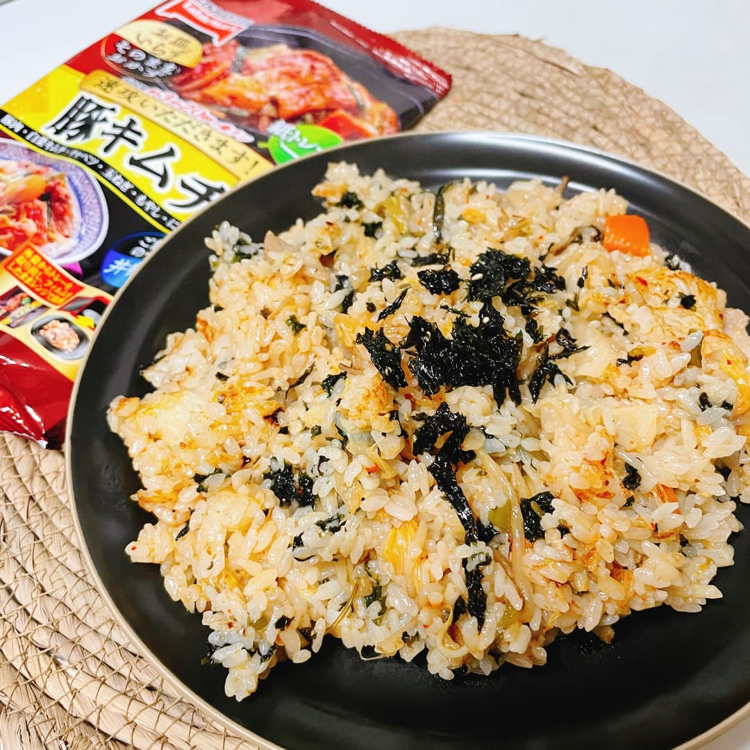 豚キムチャーハンの完成写真