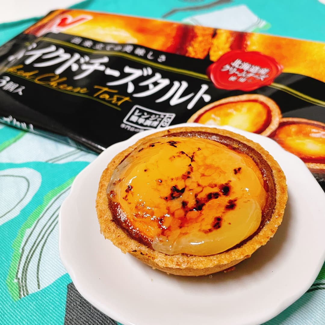 チーズタルトのクレームブリュレ風の完成写真