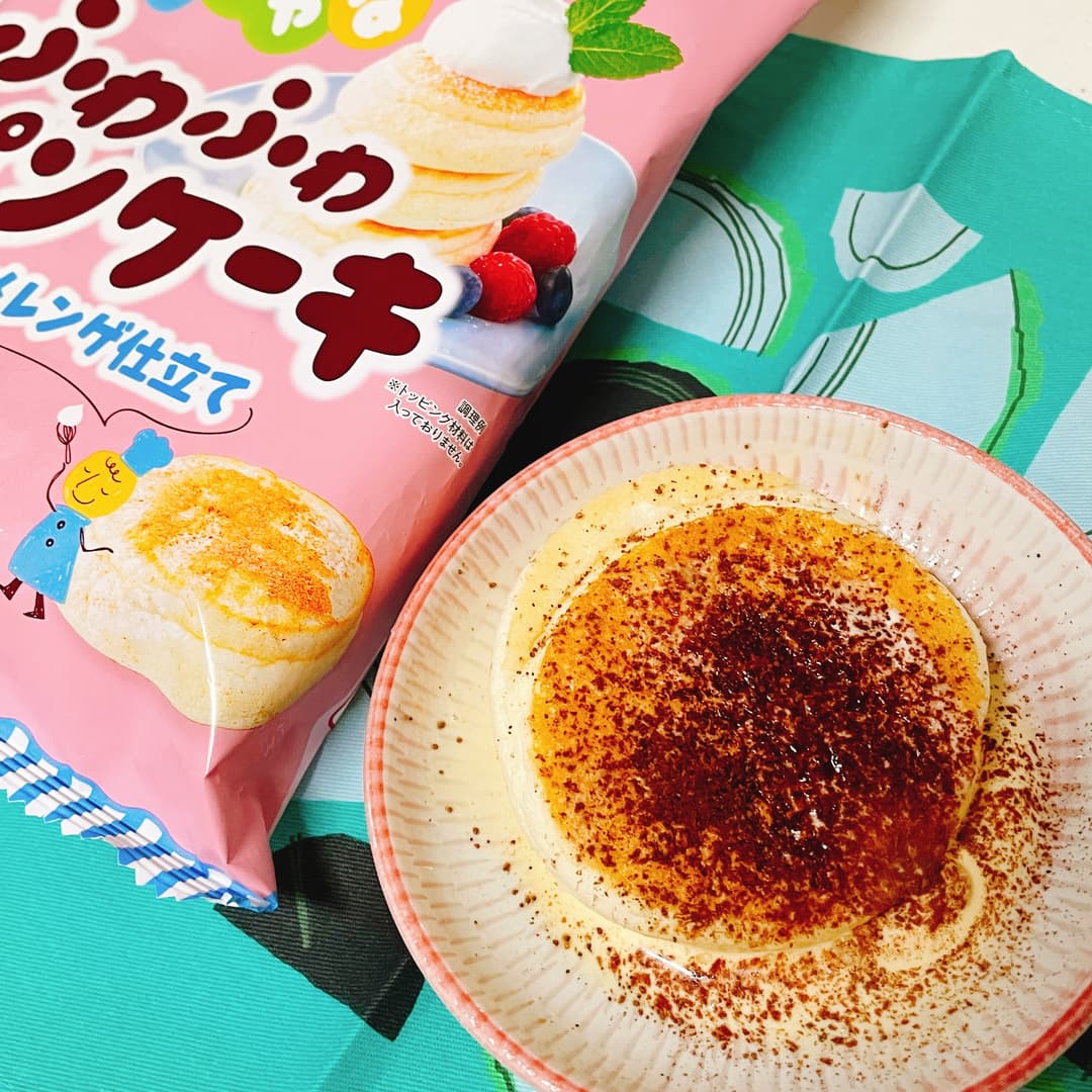 ふわふわパンケーキバニラアイスの完成写真
