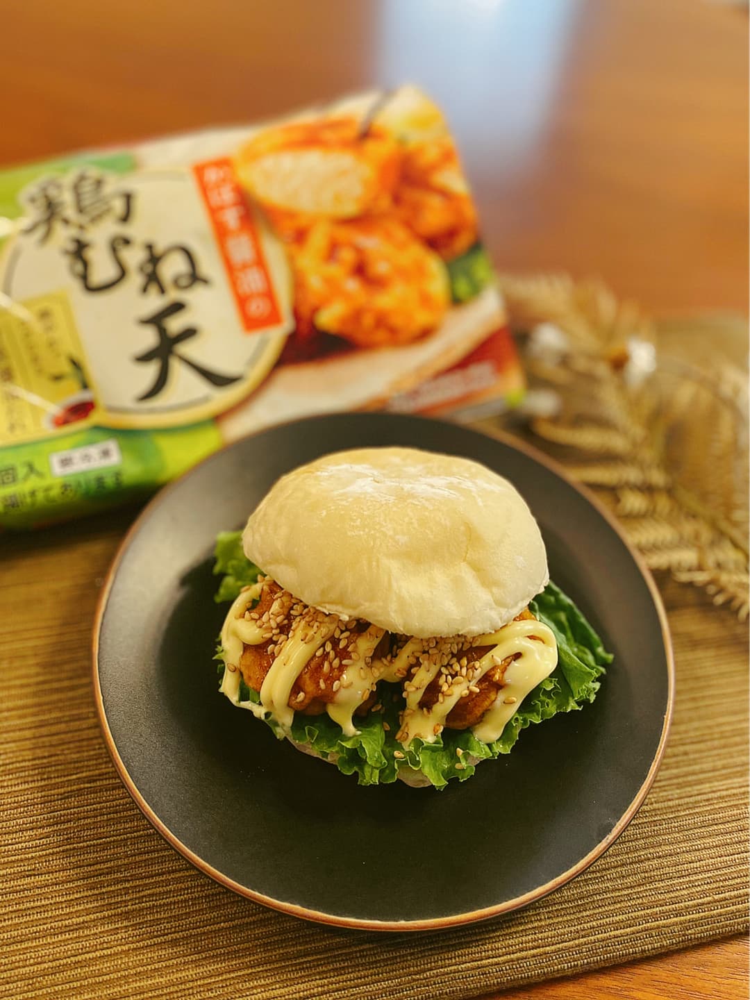 鶏むね天の和風サンドの完成写真