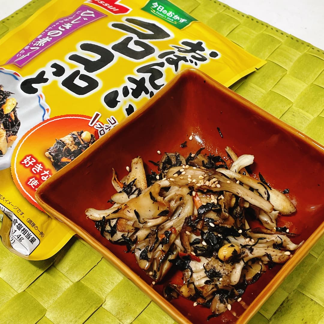 舞茸とひじきのバターソテーの完成写真