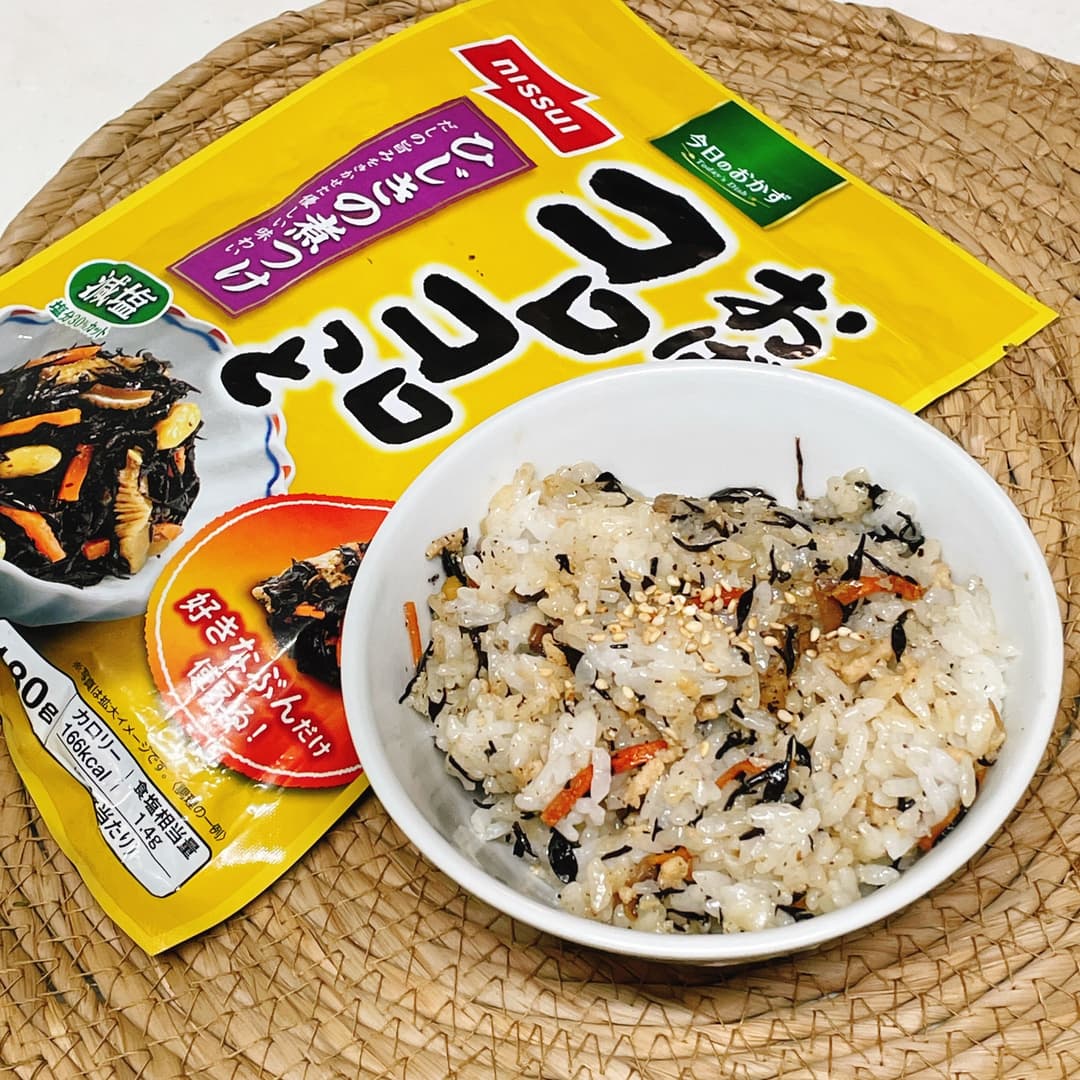 ひじきと鶏そぼろの混ぜご飯の完成写真