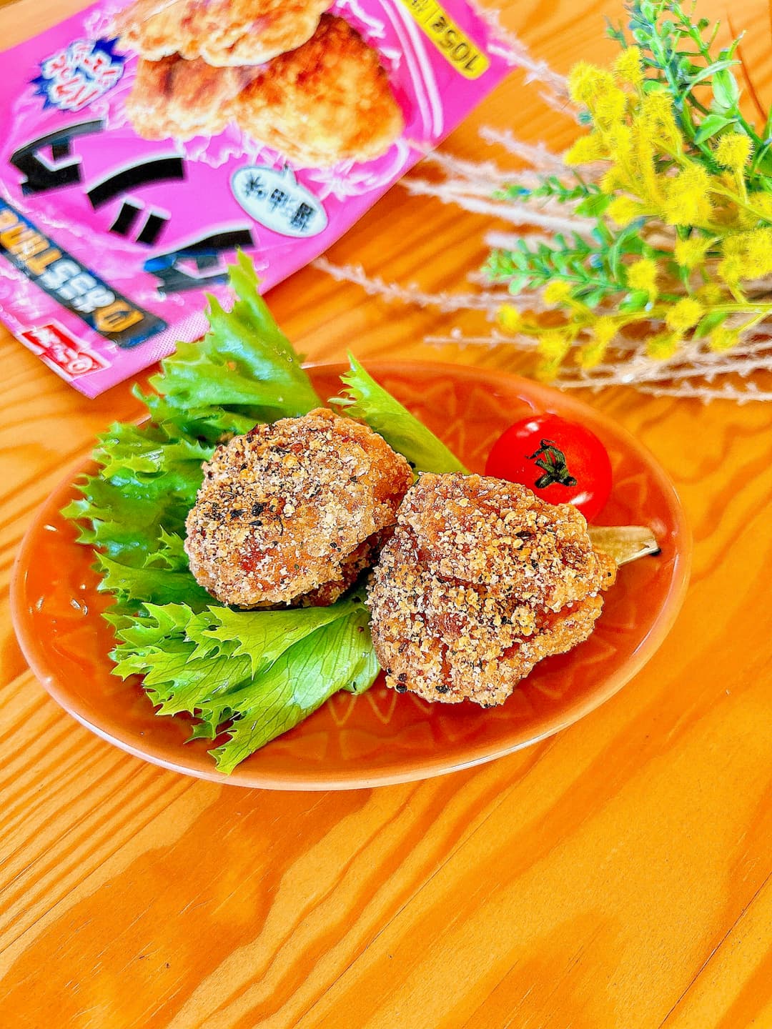鶏タツタのフリフリチーズ風の完成写真