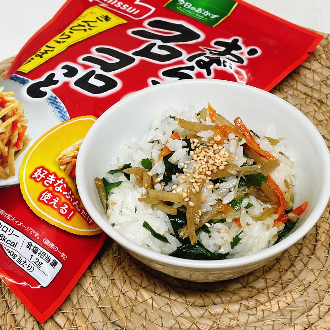 きんぴらわかめご飯の完成写真
