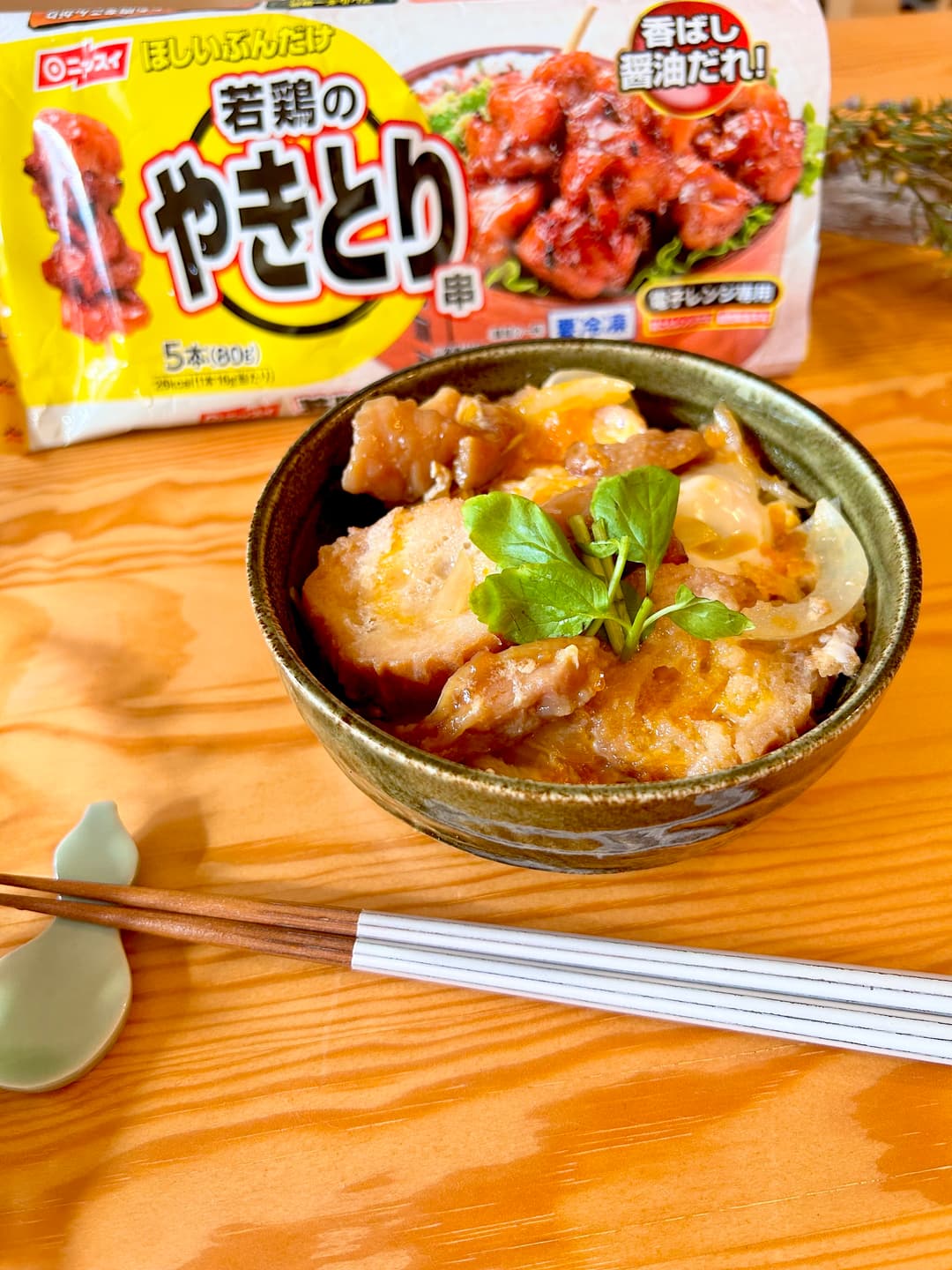 やきとり麩丼の完成写真