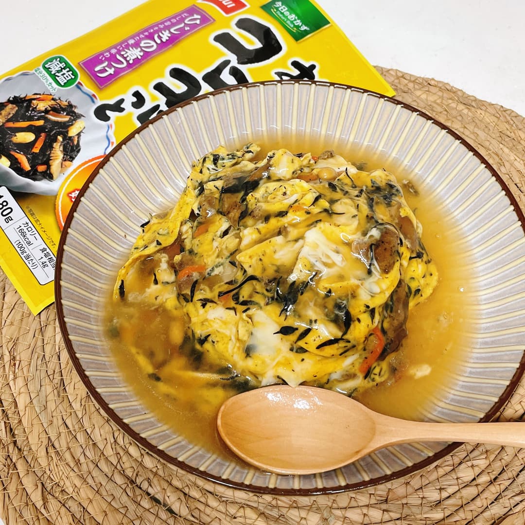 ひじきたっぷり天津飯の完成写真