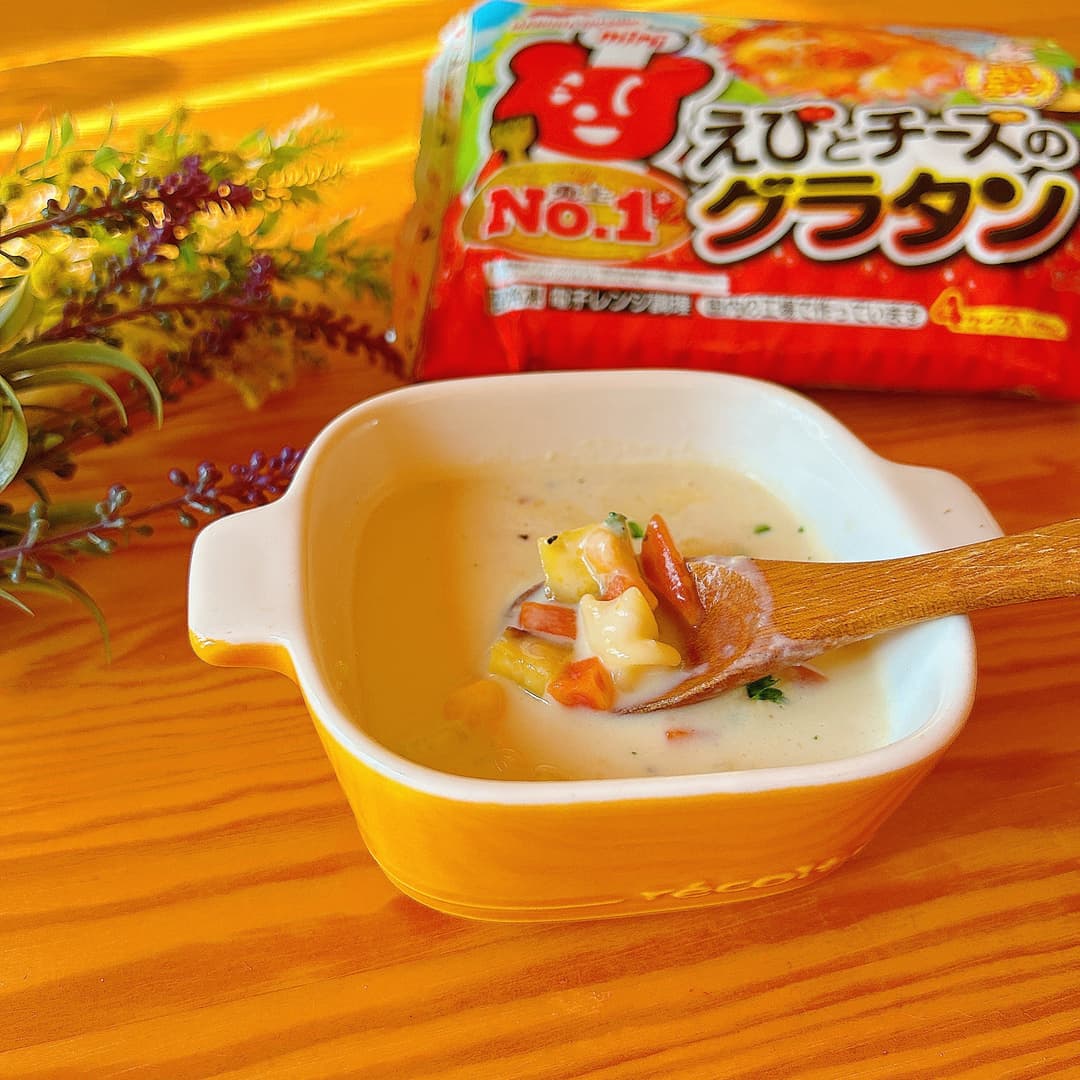 えびとさつまいものポタージュの完成写真