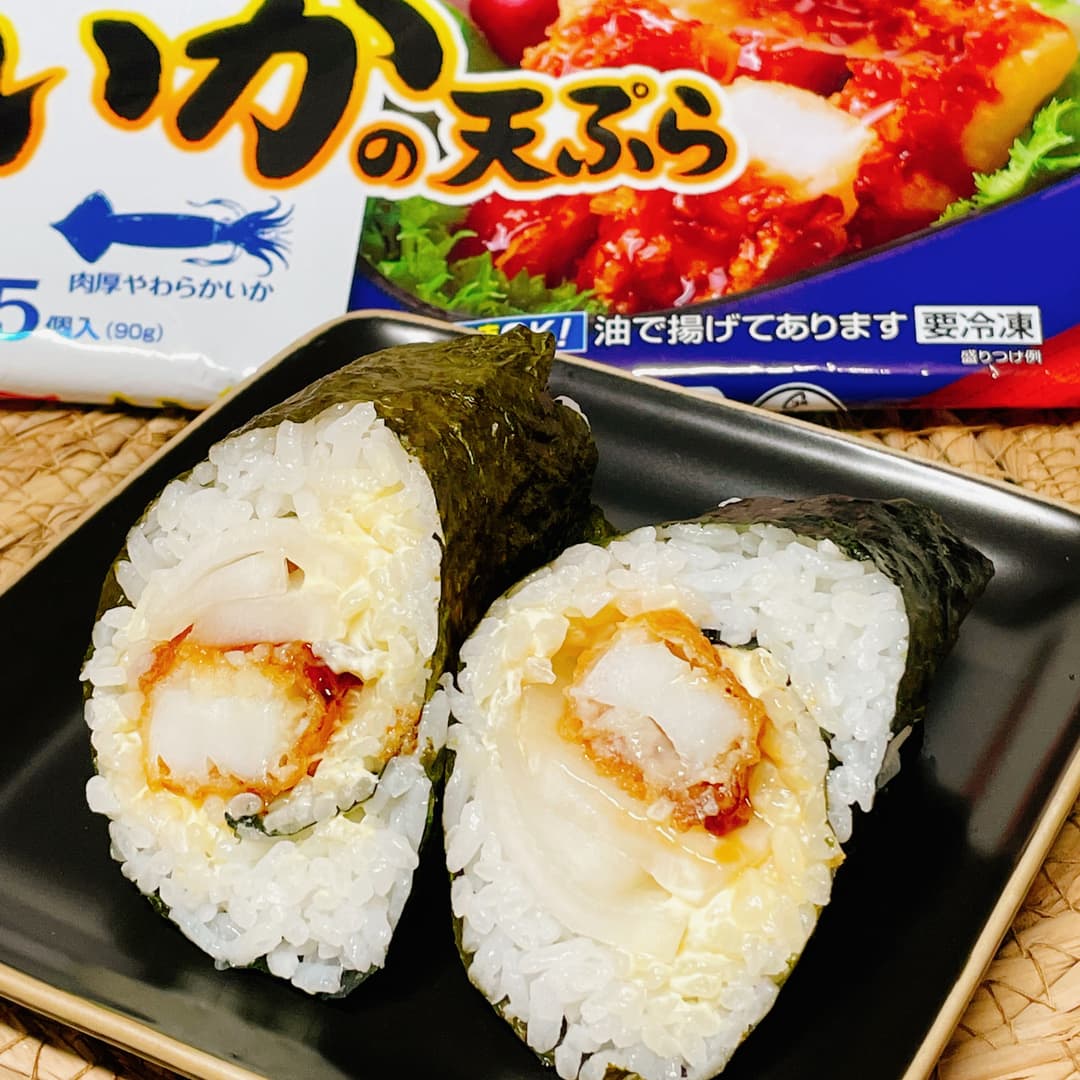 いか天マヨネーズ巻の完成写真