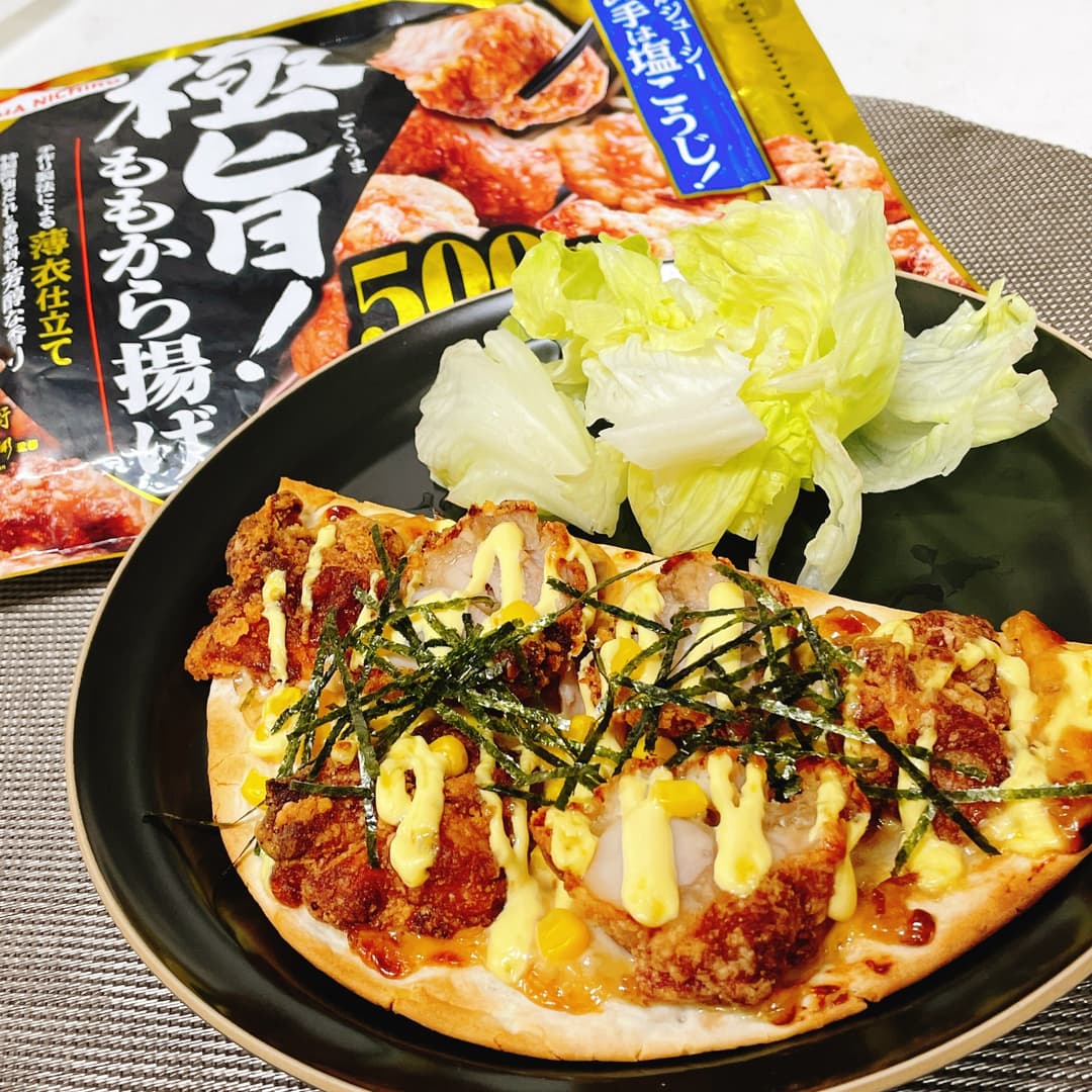 てりやきまよから揚げピザの完成写真
