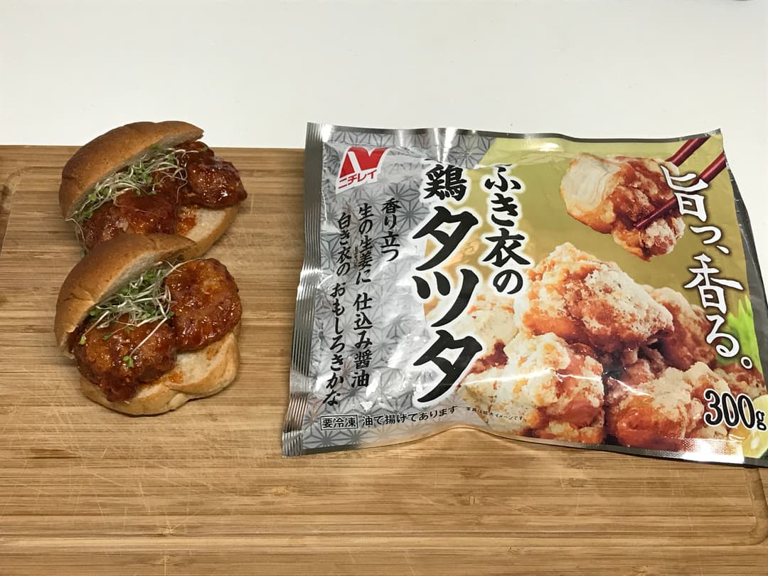 ピリ辛ヤンニョンチキンサンドの完成写真