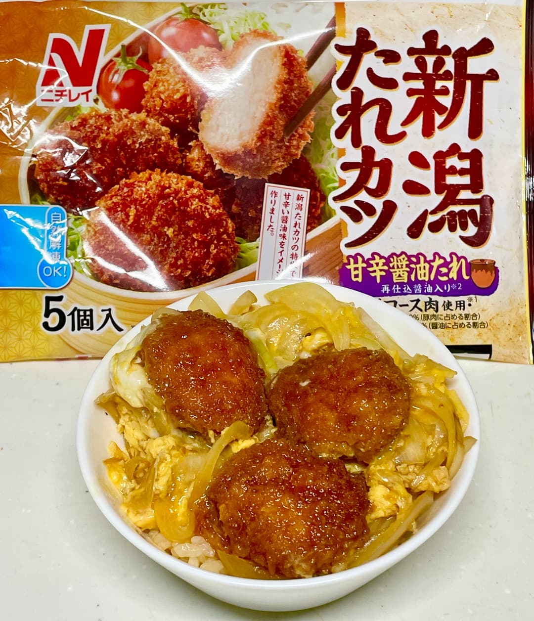 新潟たれカツのカツ煮丼の完成写真