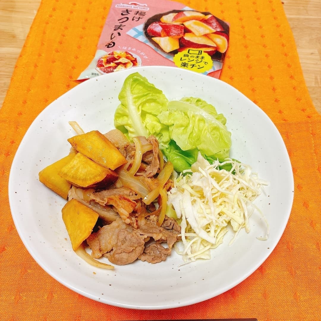 揚げさつまいもの生姜焼きの完成写真