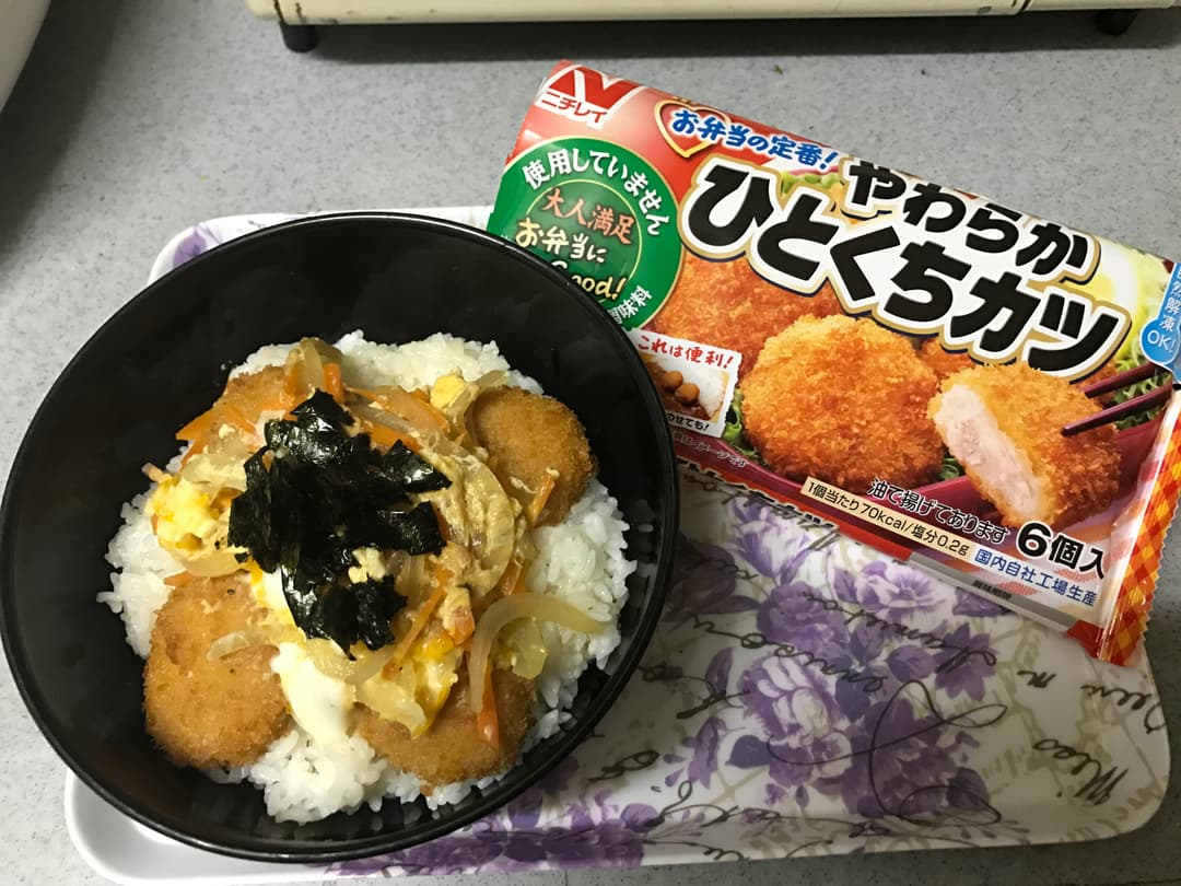 簡単！カツとじ丼の完成写真