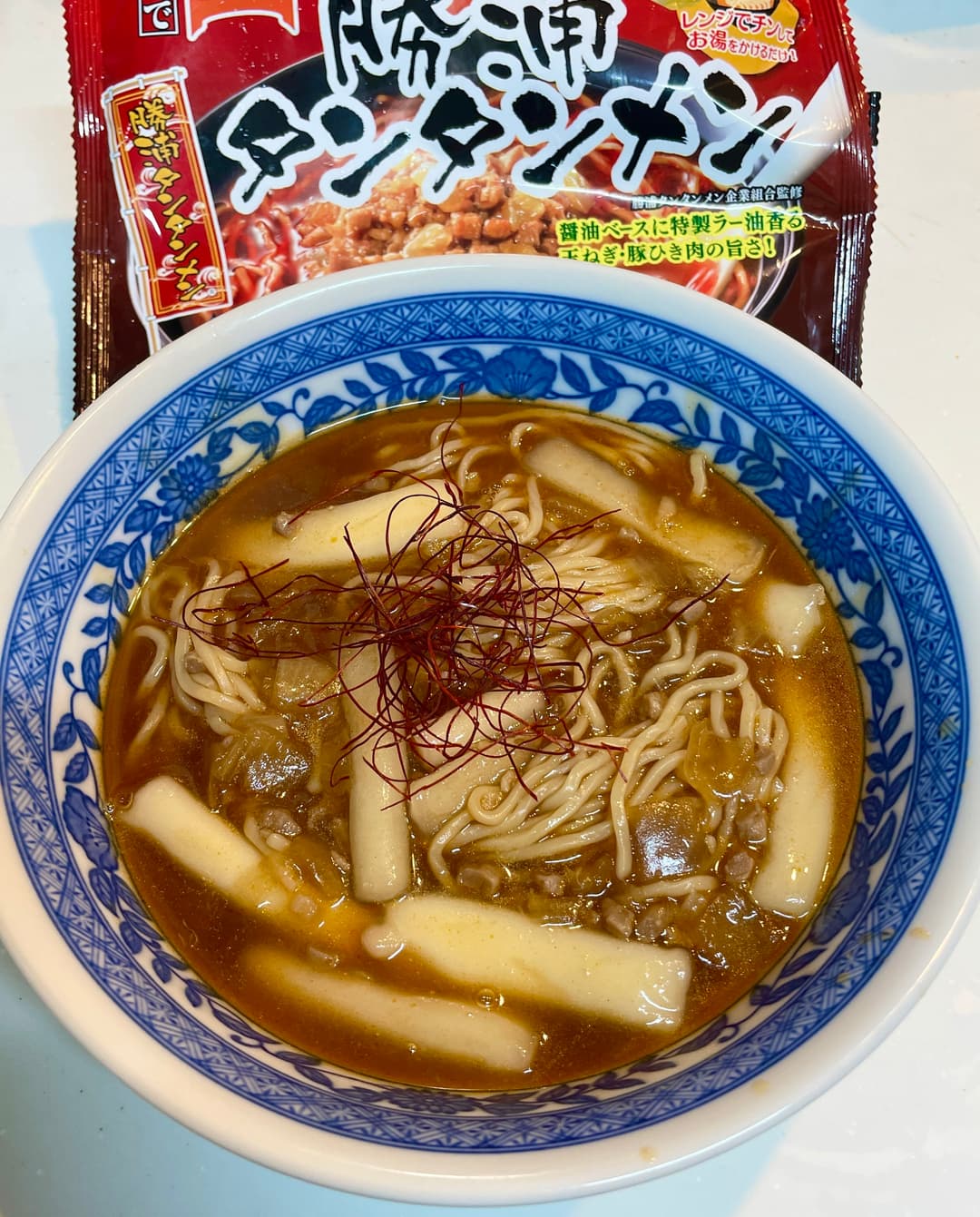 勝浦タンタンメン・ラッポッキ라볶이の完成写真