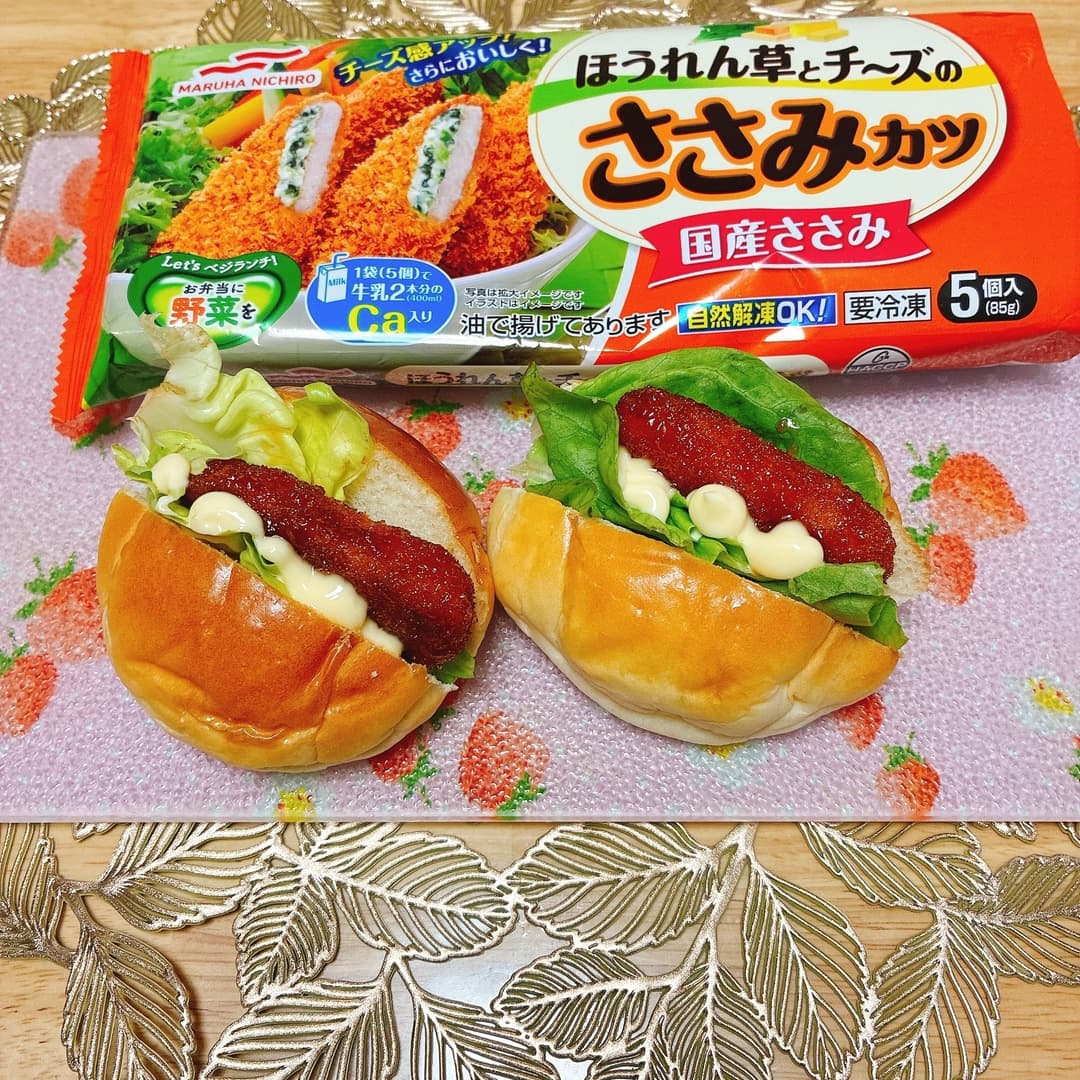 ささみカツの照り焼きサンドの完成写真