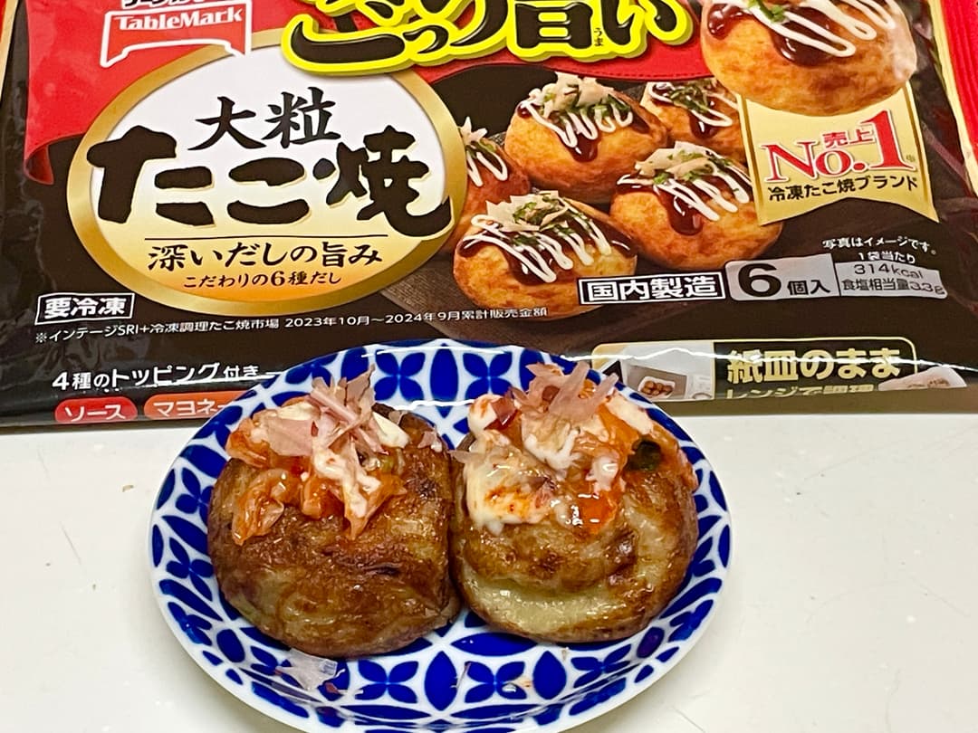 キムチマヨたこ焼きの完成写真