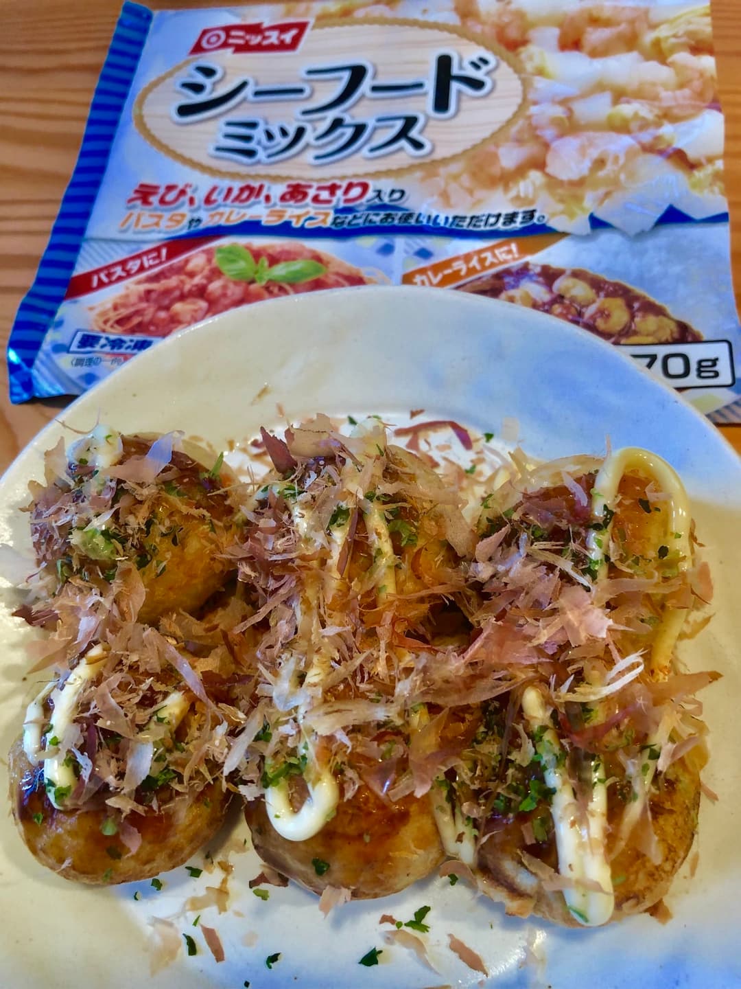 シーフードたこ焼きの完成写真