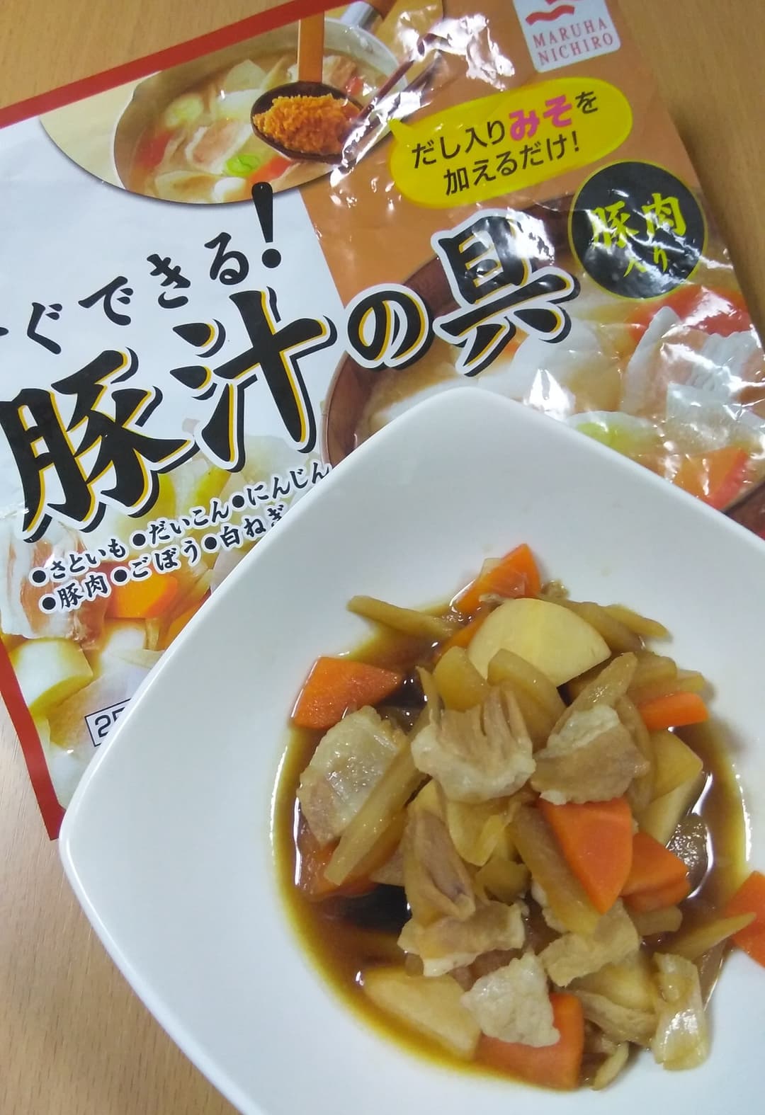 簡単！豚汁の具で甘辛煮の完成写真