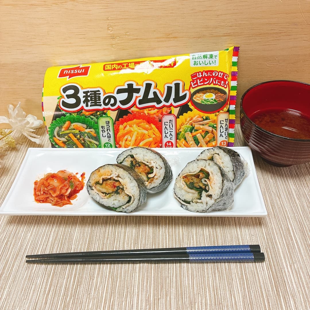 ナムルでのり巻きの完成写真