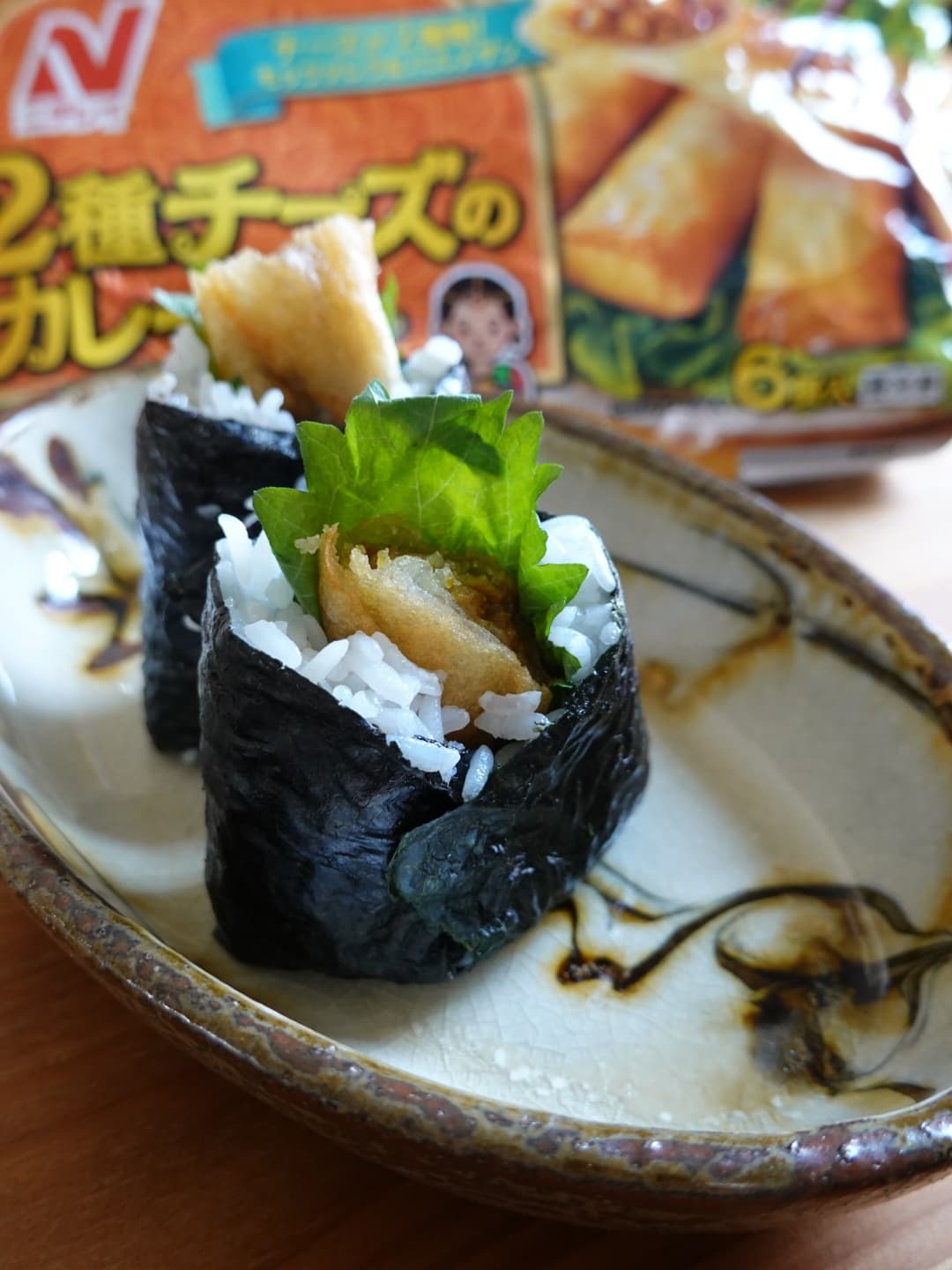チーズカレー春巻のプチ天むす風の完成写真