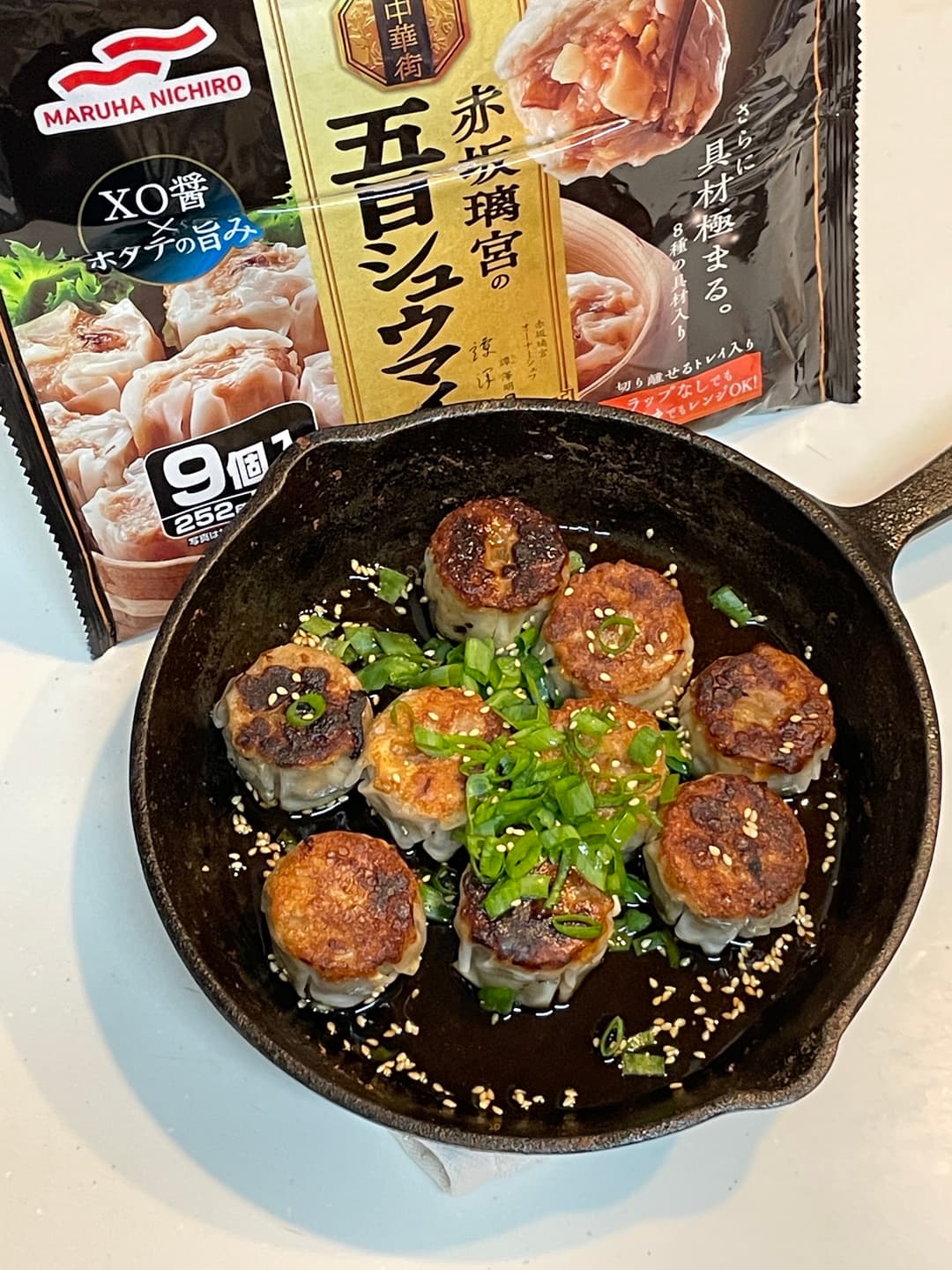 焼きシュウマイのネギポン酢の完成写真